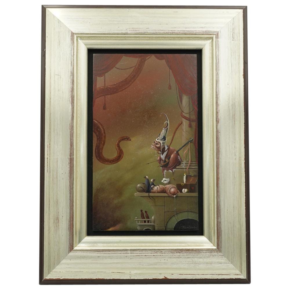 Hans Kanters comparable auction result: hans kanters dangerous talk oil on panel painting