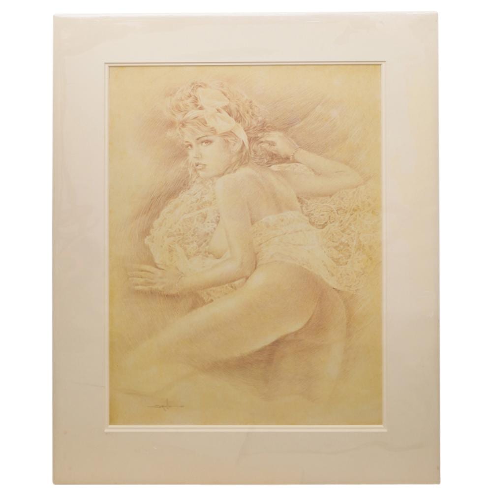 Walter Girotto comparable auction result: walter girotto american b 1953 erotic nude pencil illustration