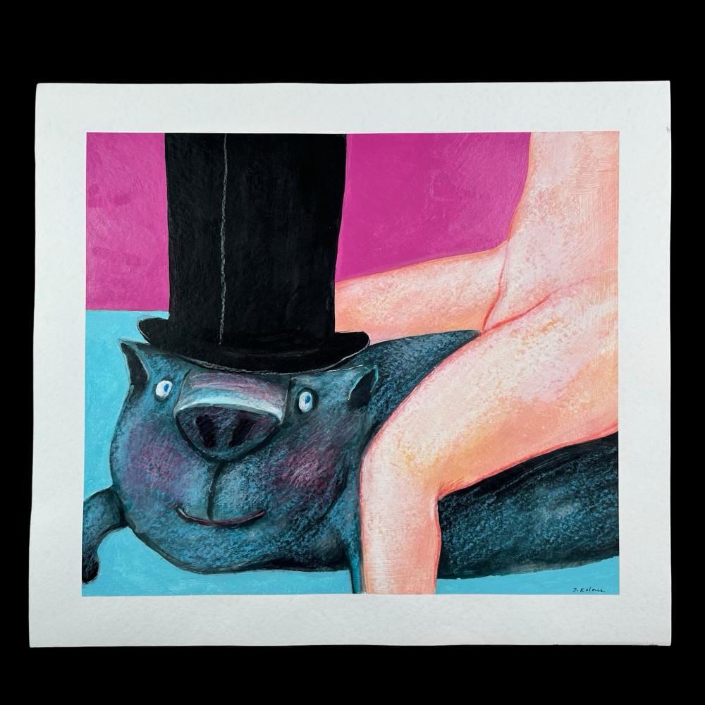 Jerzy Kolacz comparable auction result: jerzy kolacz untitled kitty ride original