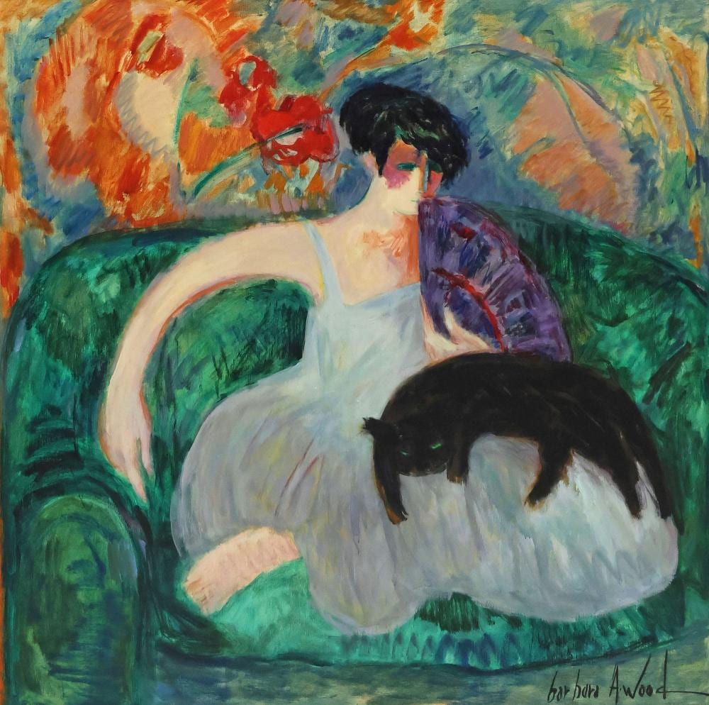 barbara a wood 20th c danton et dominique ii 36 x 36 · Austin Auction Gallery · 2025-03-29 Barbara A. Wood comparable auction result: barbara a wood 20th c danton et dominique ii 36 x 36