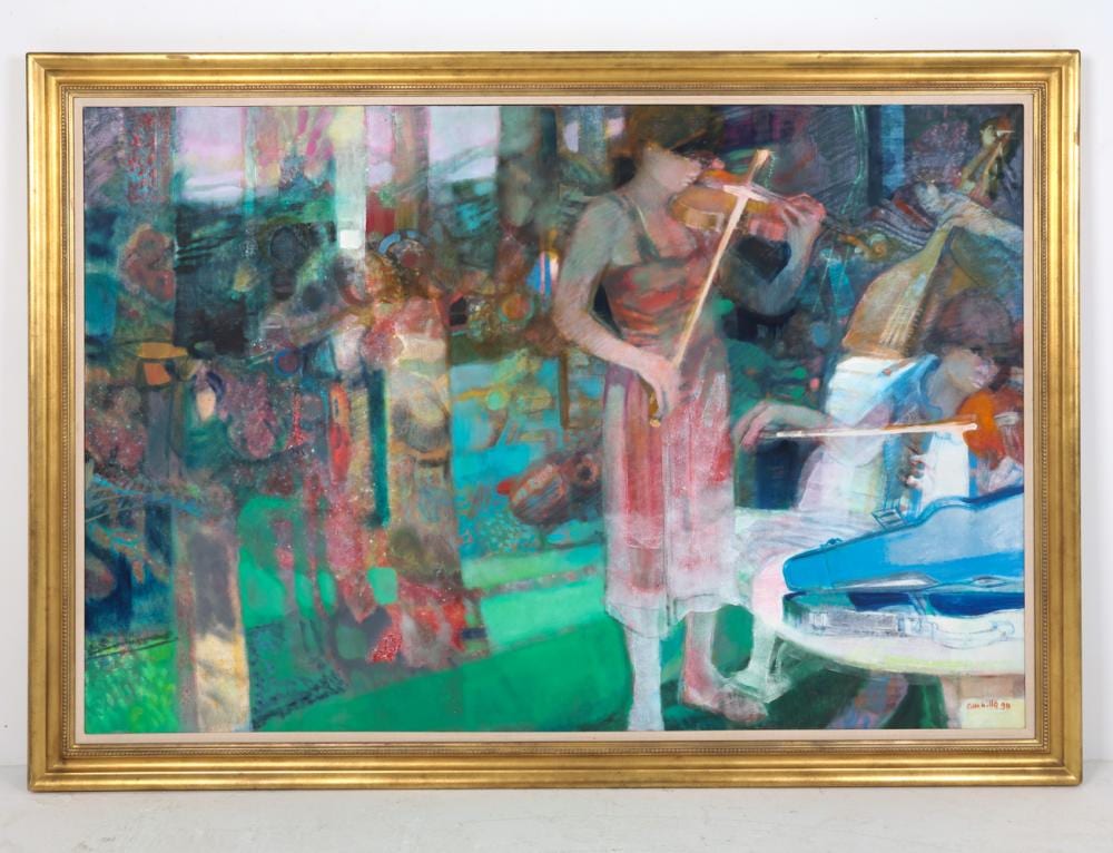 Paul Gaston Ambille comparable auction result: paul ambille france 1930 2010 violin player o c