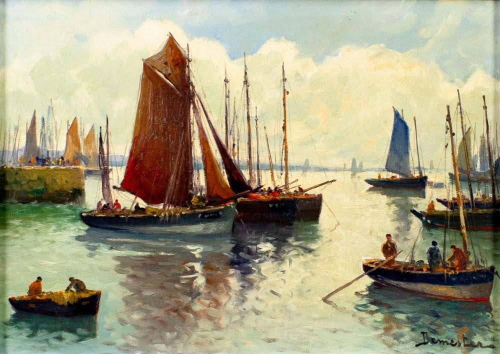 Eugene Demester comparable auction result: eugene demester france 1914 1984 oil painting