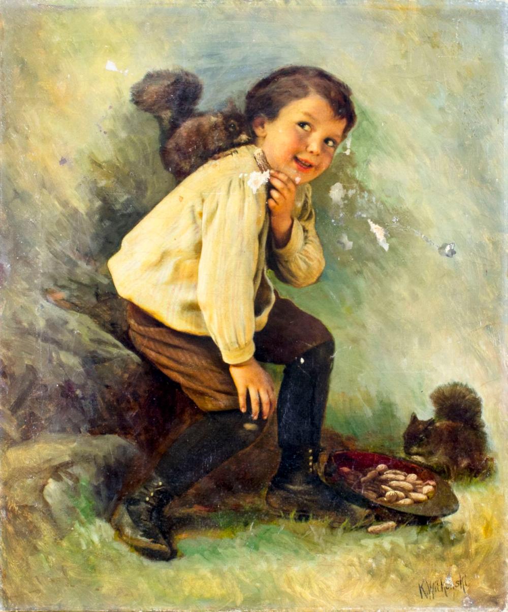 Karl Witkowski comparable auction result: karl witkowski nj poland 1860 1910 oil painting antique