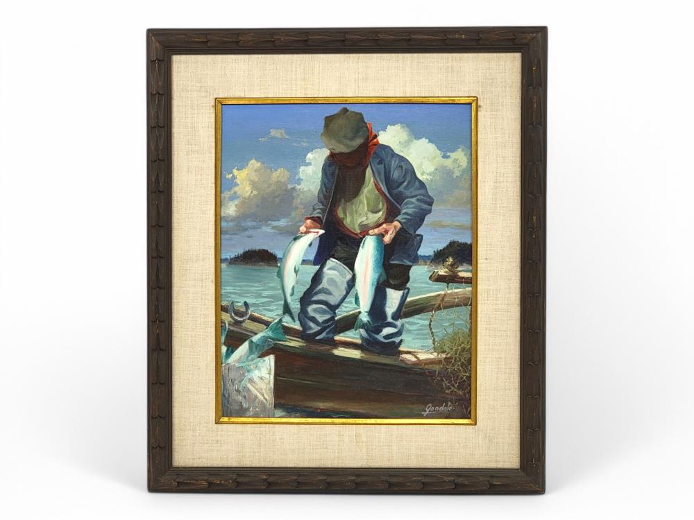 Harvey Goodale comparable auction result: harvey goodale beach hand seiner oil painting