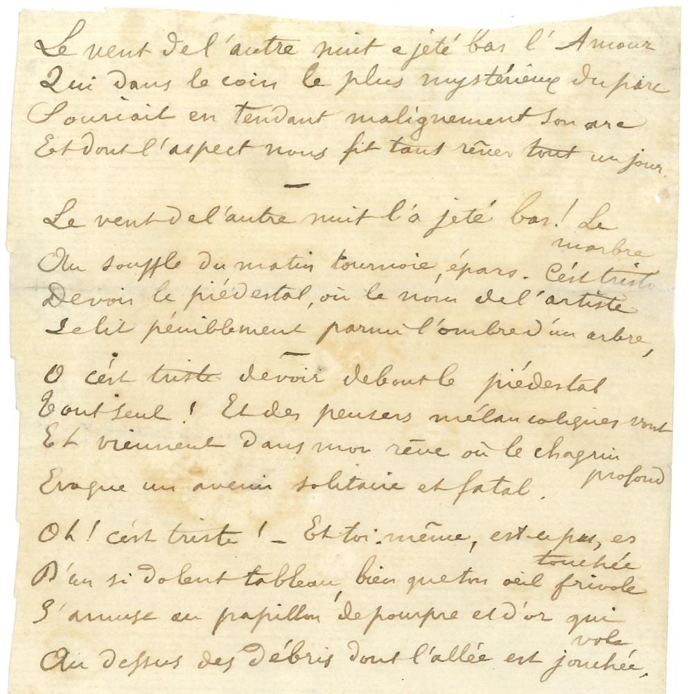 Paul Verlaine comparable auction result: paul verlaine 1844 1896