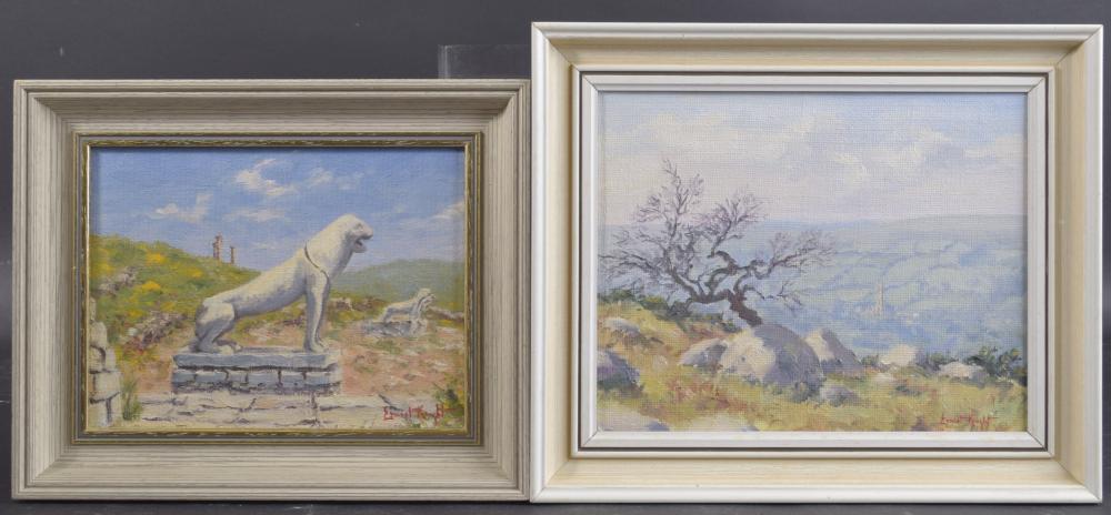Ernest Knight comparable auction result: ernest knight british 1915 1995 widecombe valley from bonehill oil on board inscribed verso sig