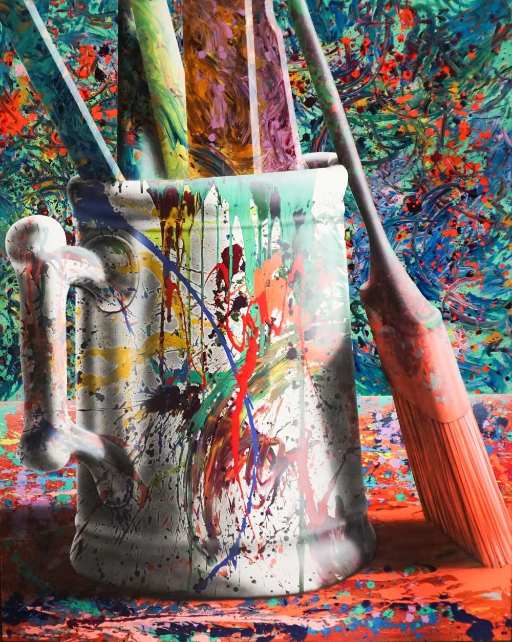 Oscar Lakeman comparable auction result: oscar lakeman american b 1949 containers 248 acrylic on canvas 60 x 48 in 152 4 x 121 9 cm