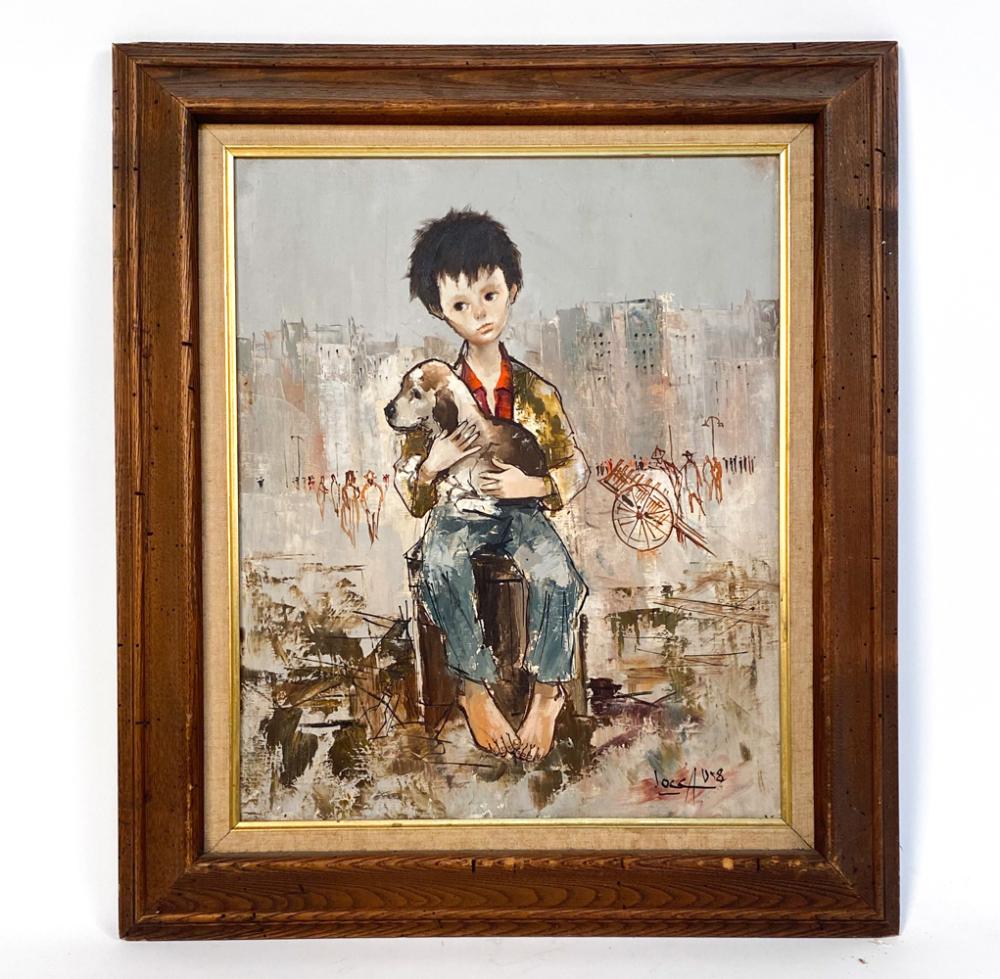 Bernard Locca comparable auction result: bernard locca 1926 1997 portrait of a boy o c
