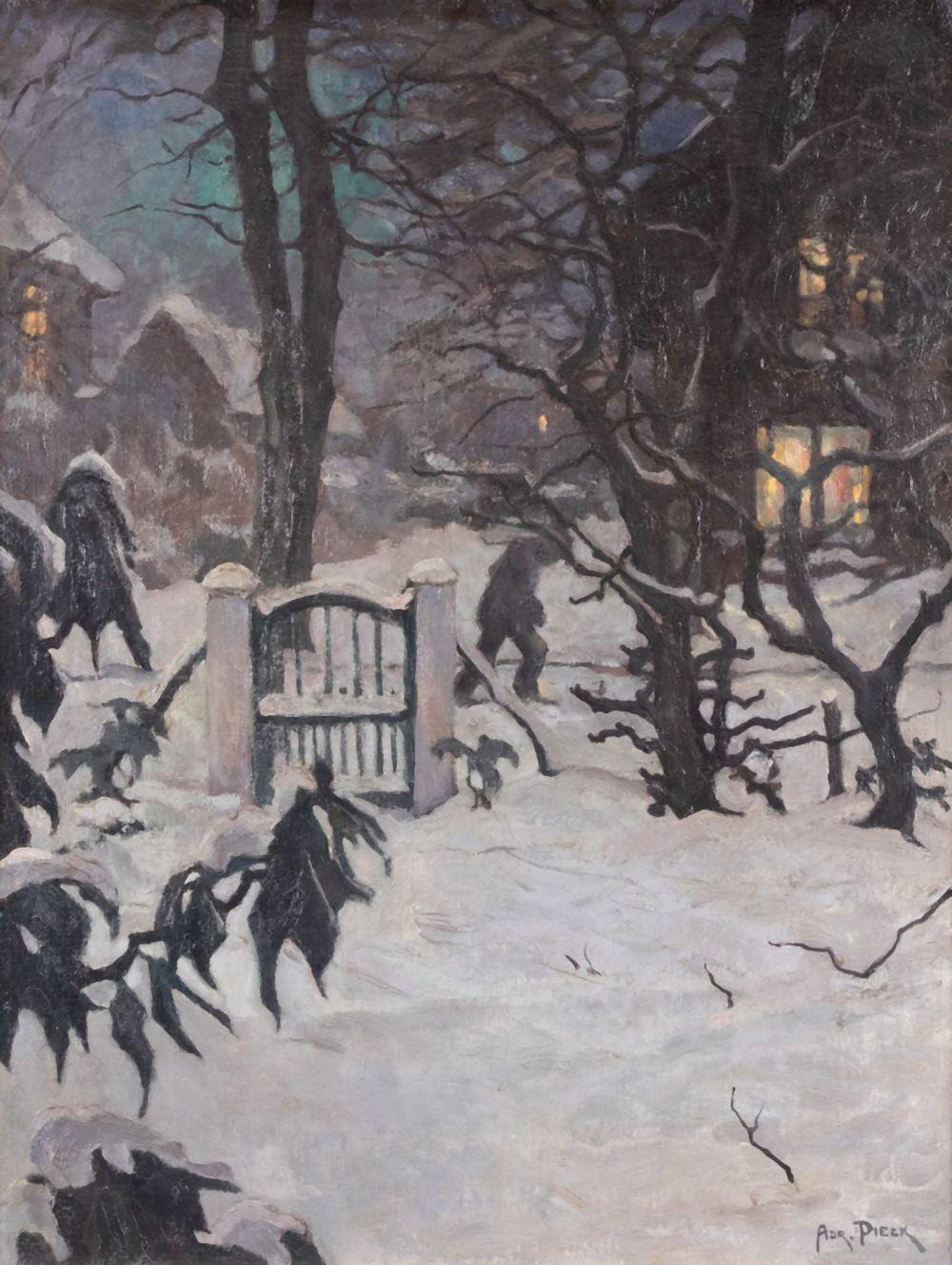 Andriana Jacoba Pieck comparable auction result: adri pieck 1894 1982 langs huizen waar t licht brandt