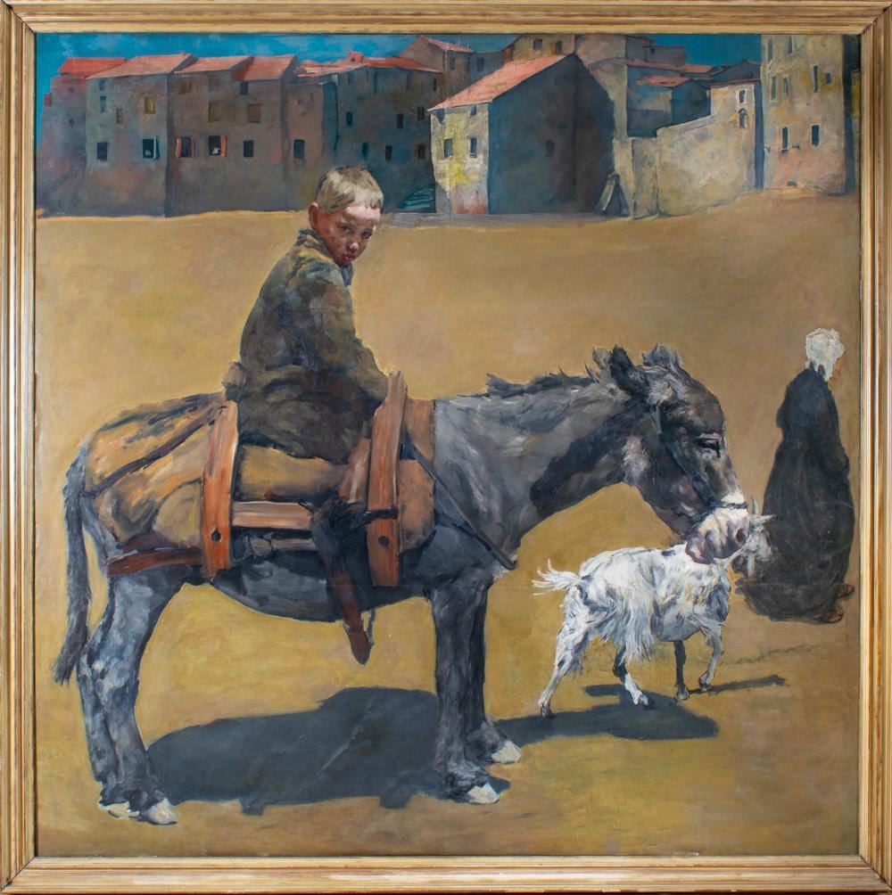 erich wolfsfeld german 1884 1956 a boy seated on a donkey a goat and a woman possibly in breton dress nearby · Sloane Street Auctions · 2025-03-28 Erich Wolfsfeld comparable auction result: erich wolfsfeld german 1884 1956 a boy seated on a donkey a goat and a woman possibly in breton dress nearby