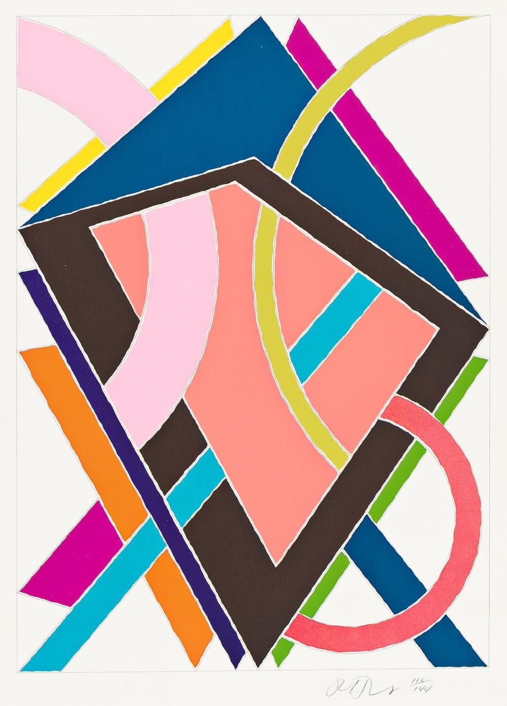 William T. Williams comparable auction result: william t williams 1942 untitled from hkl portfolio