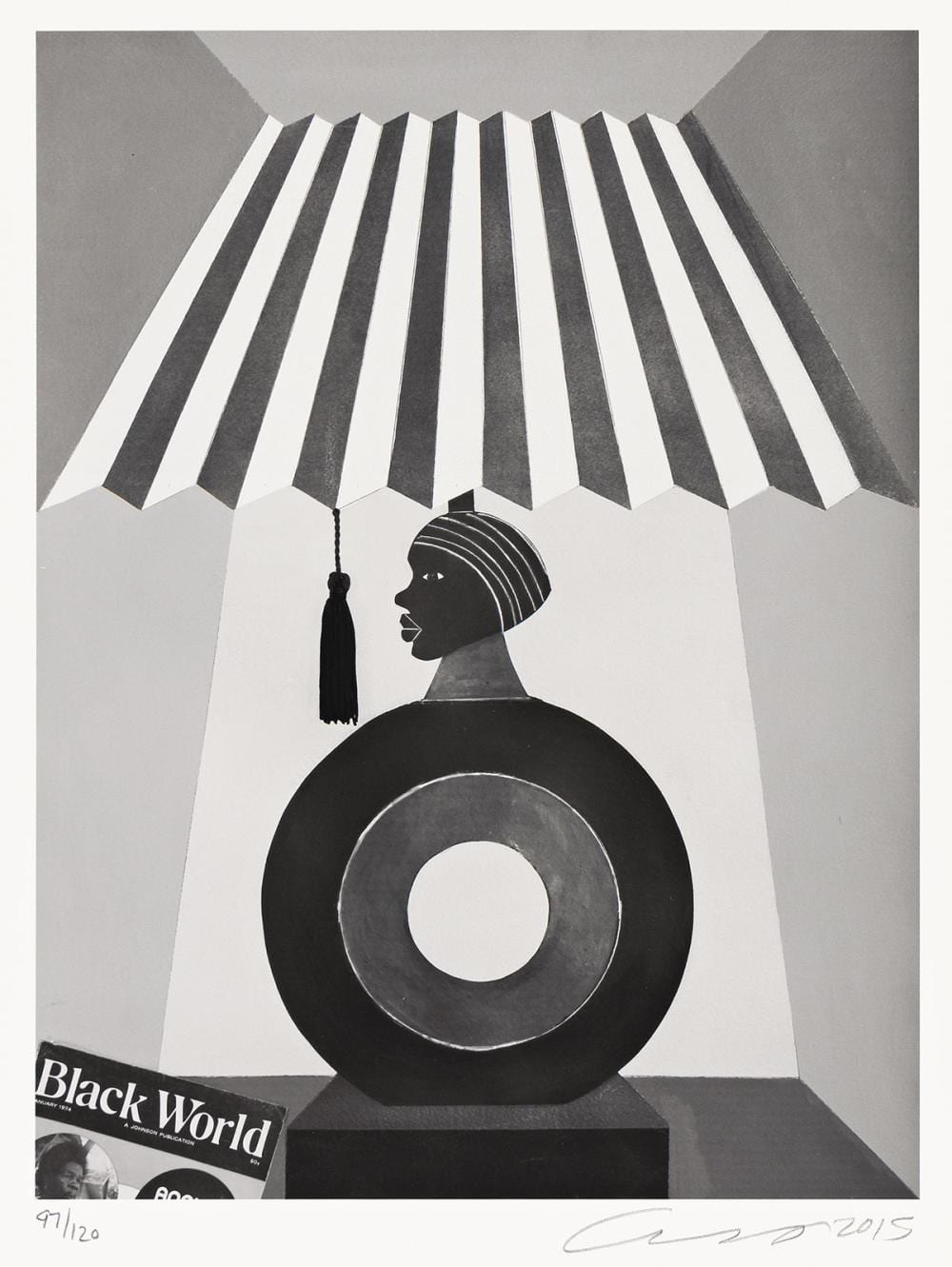 derrick adams 1970 under the soft light · Swann Auction Galleries · 2025-04-03 Derrick Adams comparable auction result: derrick adams 1970 under the soft light