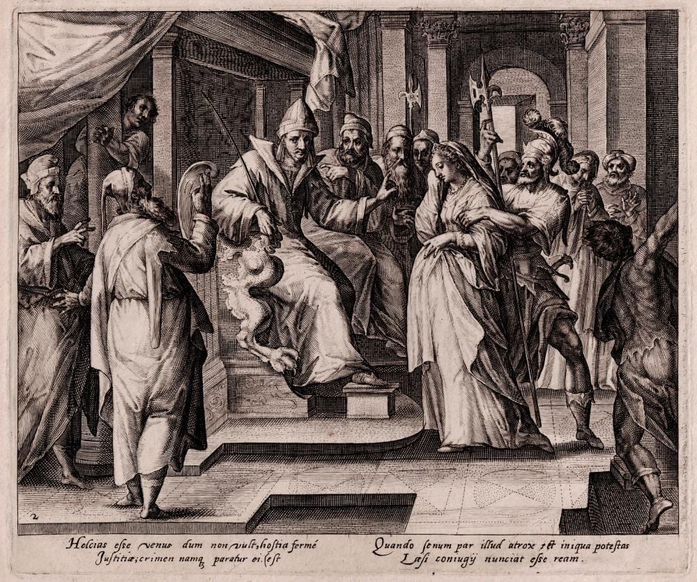 Crispijn de Passe comparable auction result: crispijn de passe susanna before the judges 1600