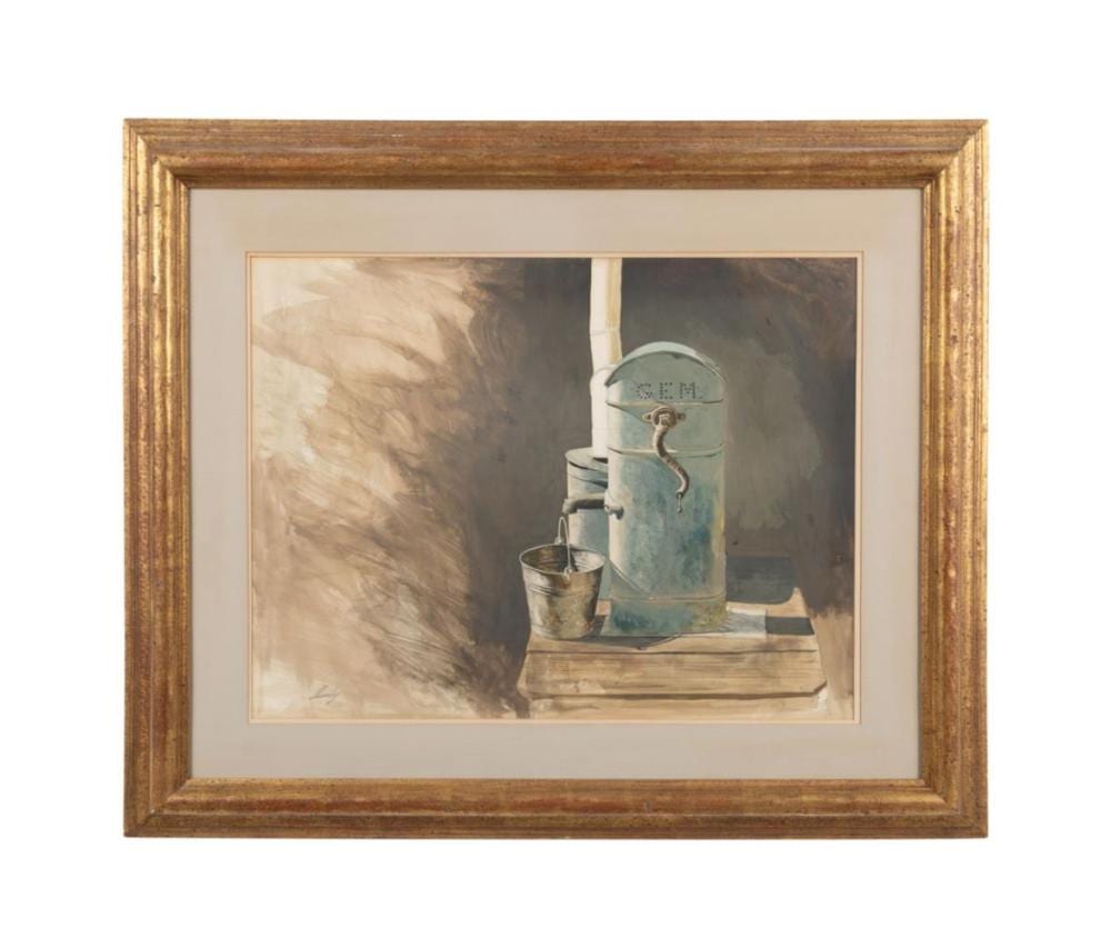 John Chumley comparable auction result: john chumley study for cistern 1965 watercolor