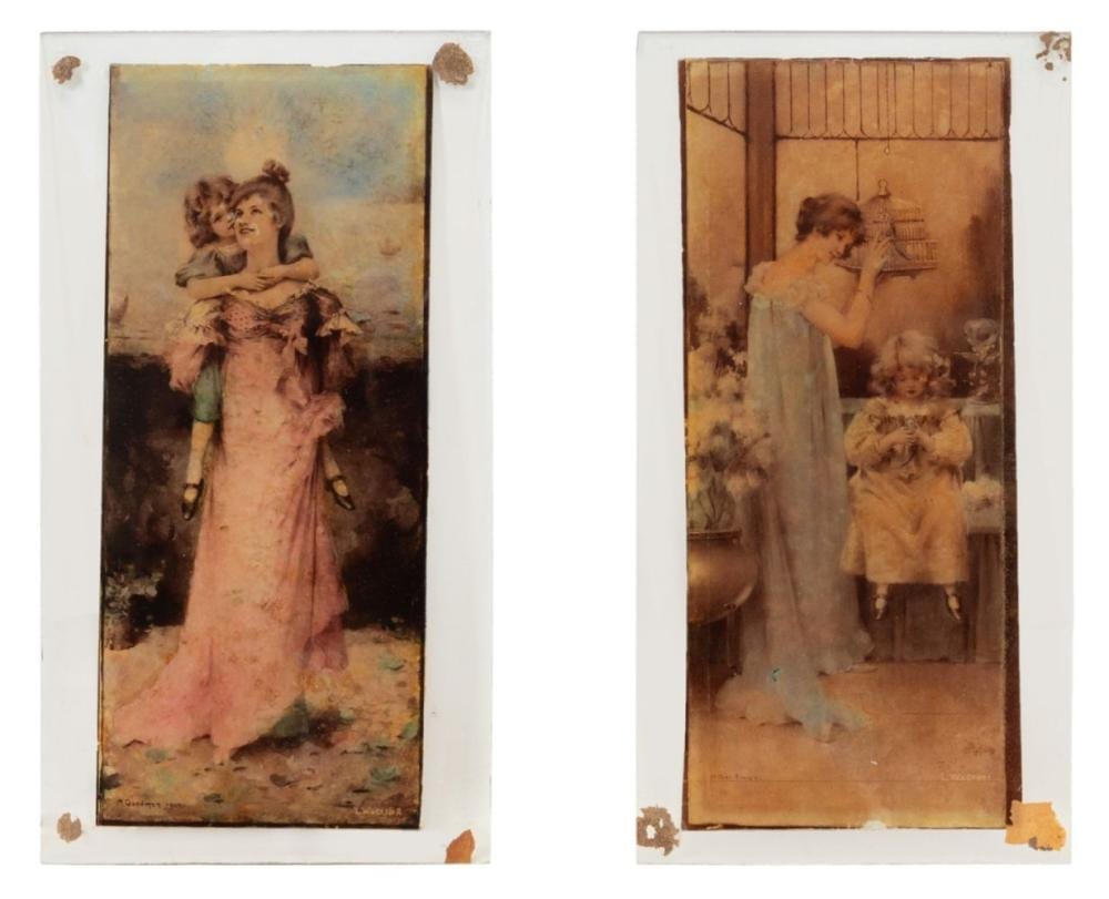Maude Goodman comparable auction result: 2 mother child prints after maude goodman