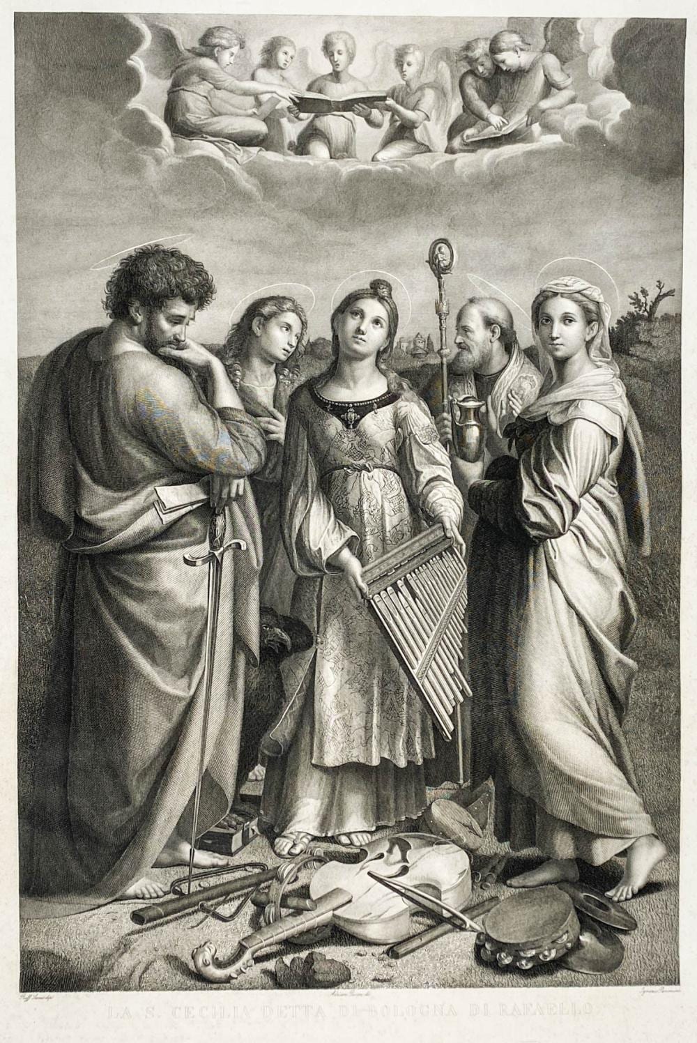 Giovanni Francesco (1610) Romanelli comparable auction result: adriano ignacio pavon engraving after raffaello