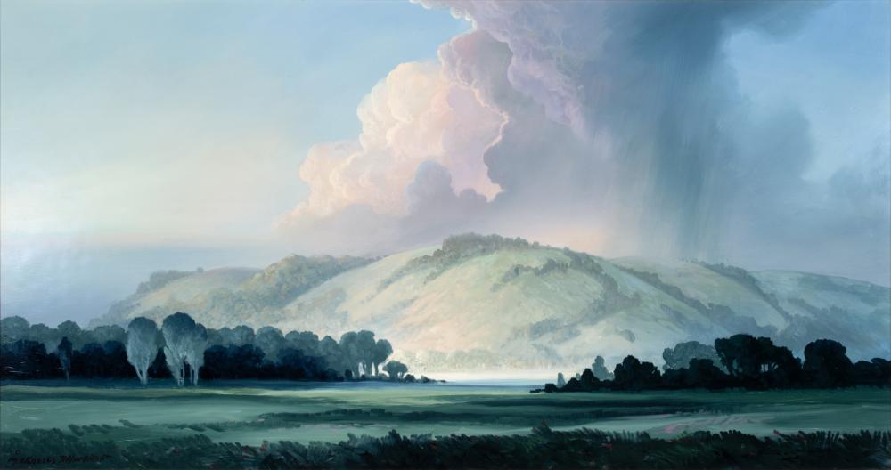 Charles Rhinehart comparable auction result: charles rhinehart 1930 2020 luminous acrylic on panel
