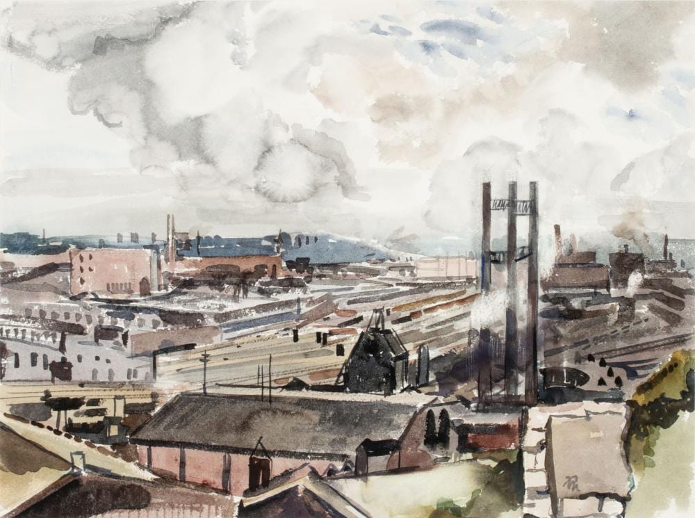 karl mattern 1892 1969 industrial landscape c 1940 · Dirk Soulis Auctions · 2025-03-30 Karl Mattern comparable auction result: karl mattern 1892 1969 industrial landscape c 1940