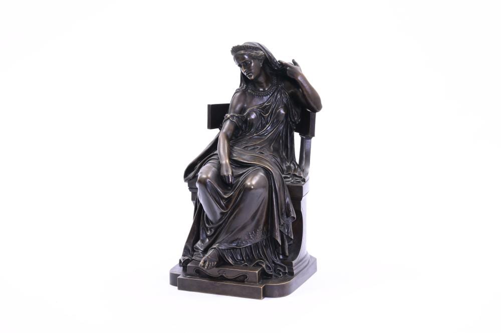 Francisque Joseph Duret comparable auction result: francisque joseph duret 1804 1865 rachel en muse de la trag die rachel dans le r le de ph dre brown patinated bronze