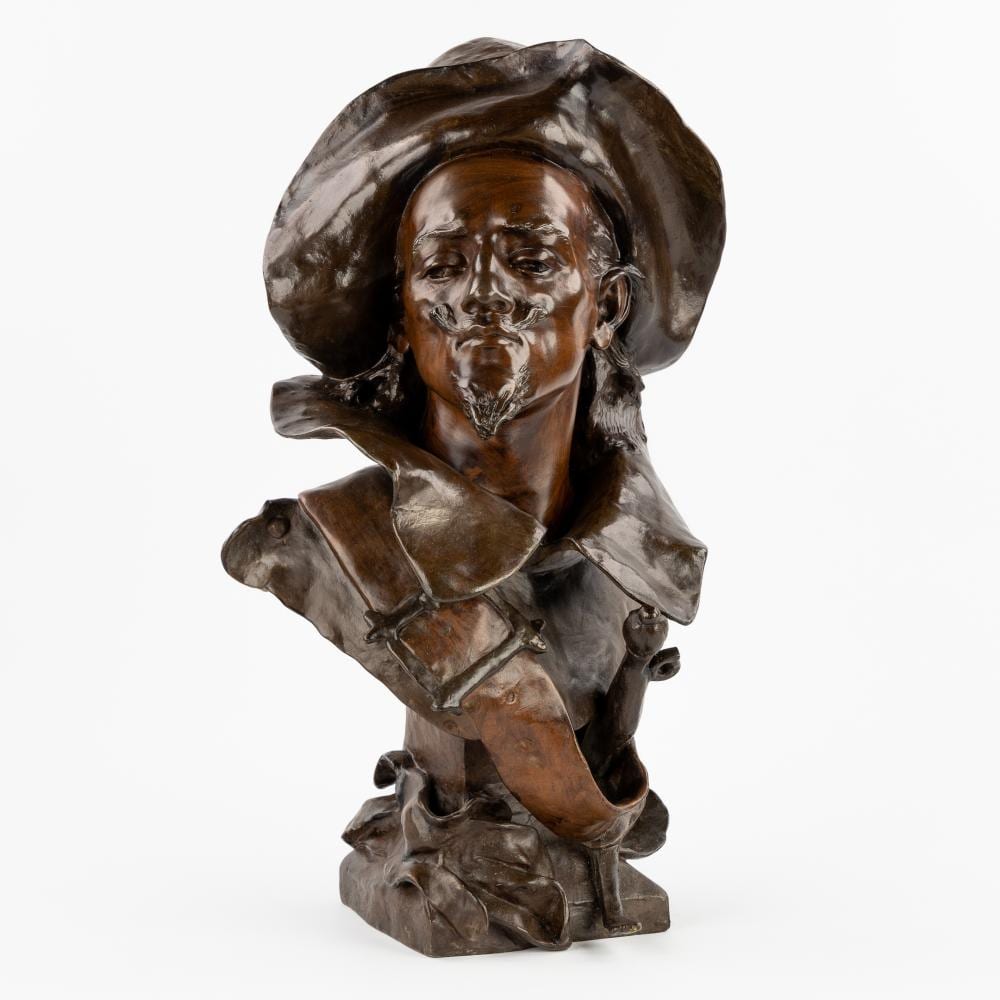 Charles Vital-Cornu comparable auction result: charles vital cornu 1851 53 1927 bust of a musketeer patinated spelter