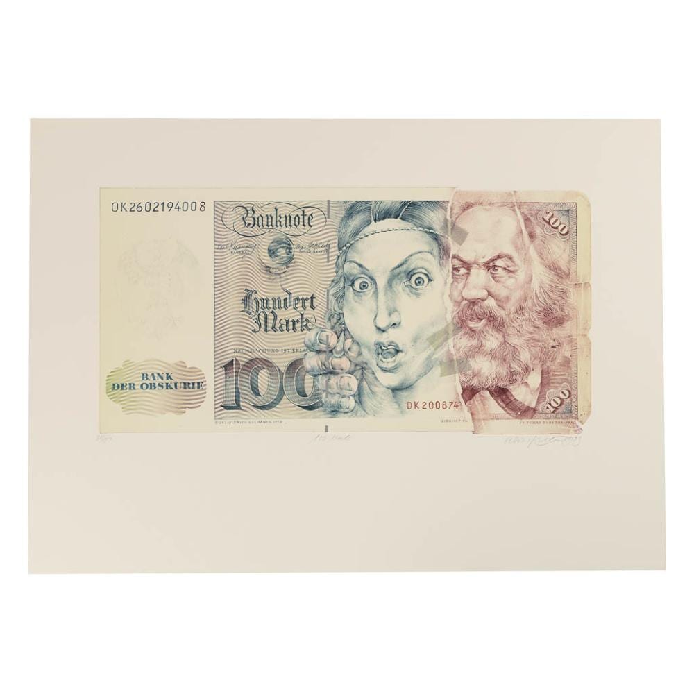 Oldrich Kulhanek comparable auction result: oldrich kulhanek 1940 2013 funny money hundert mark 1993