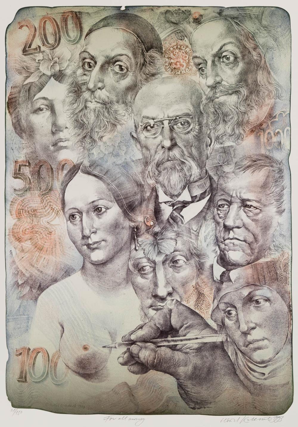 Oldrich Kulhanek comparable auction result: oldrich kulhanek 1940 2013 funny money for all money 1993