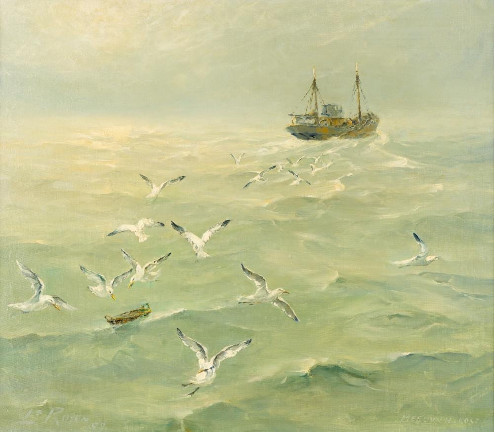 Louis Royon comparable auction result: louis royon 1882 1968 meeuwenkost 1959