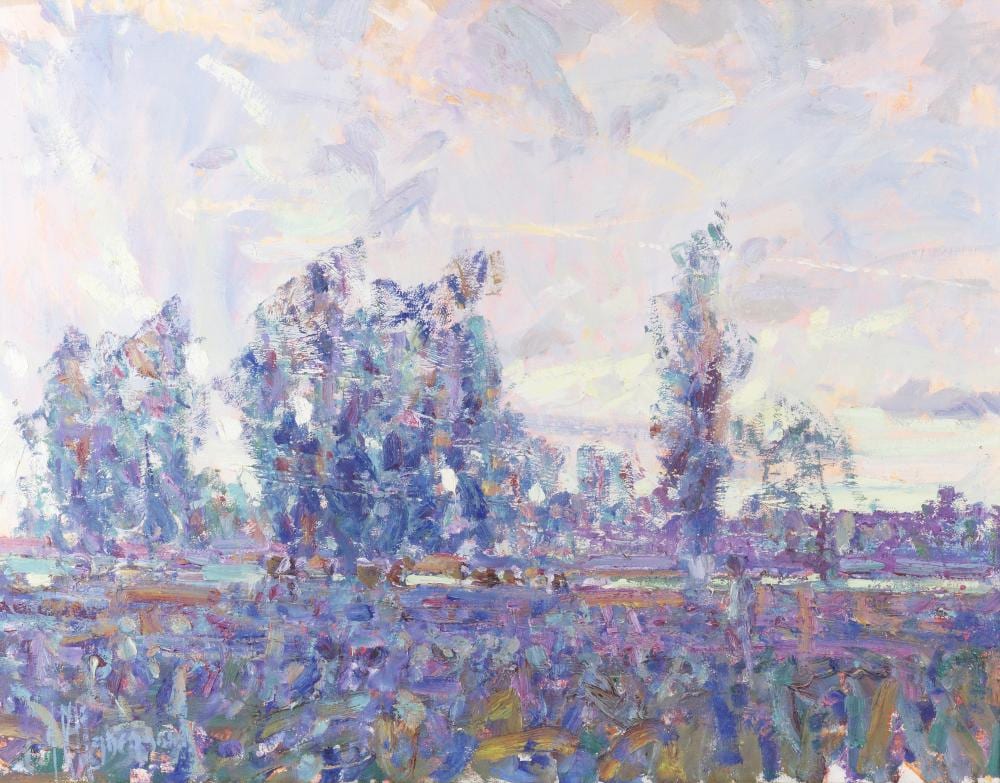Arthur Maderson comparable auction result: arthur karl maderson british born 1942 evening sky somerset level