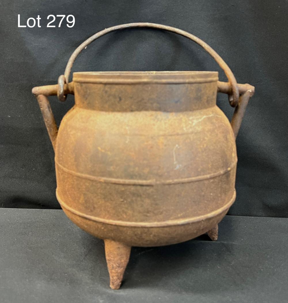 Antique Cast Iron Cauldron sold by Embassy Auctions International, lot 279 — auction record photograph