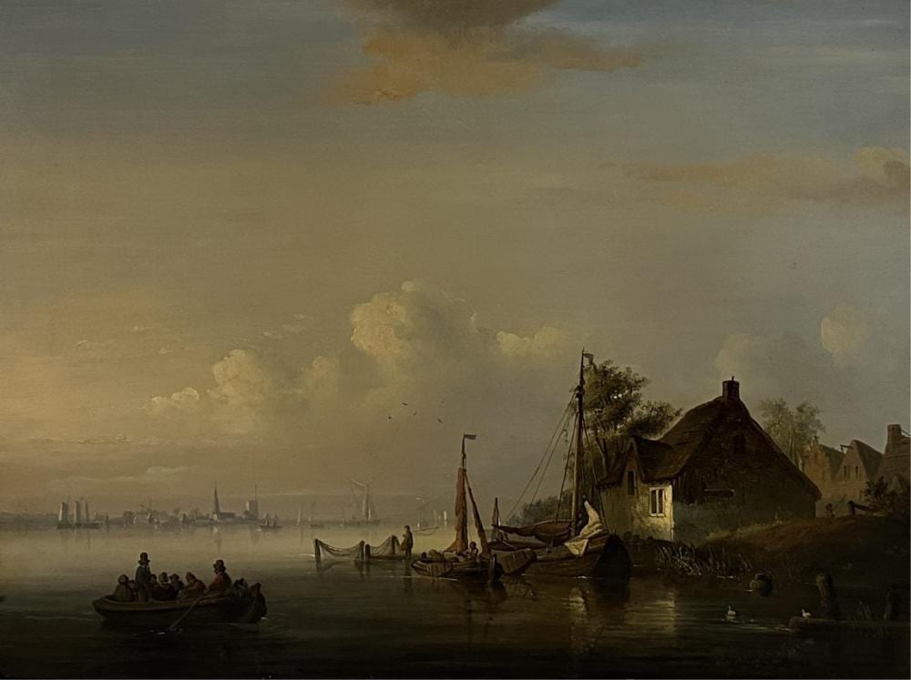 egide linnig 1821 1860 paysage lacustre anim d une barque huile sur panneau 55 x 42 cm · MJV Soudant · 2025-03-23 Egidius Linnig comparable auction result: egide linnig 1821 1860 paysage lacustre anim d une barque huile sur panneau 55 x 42 cm