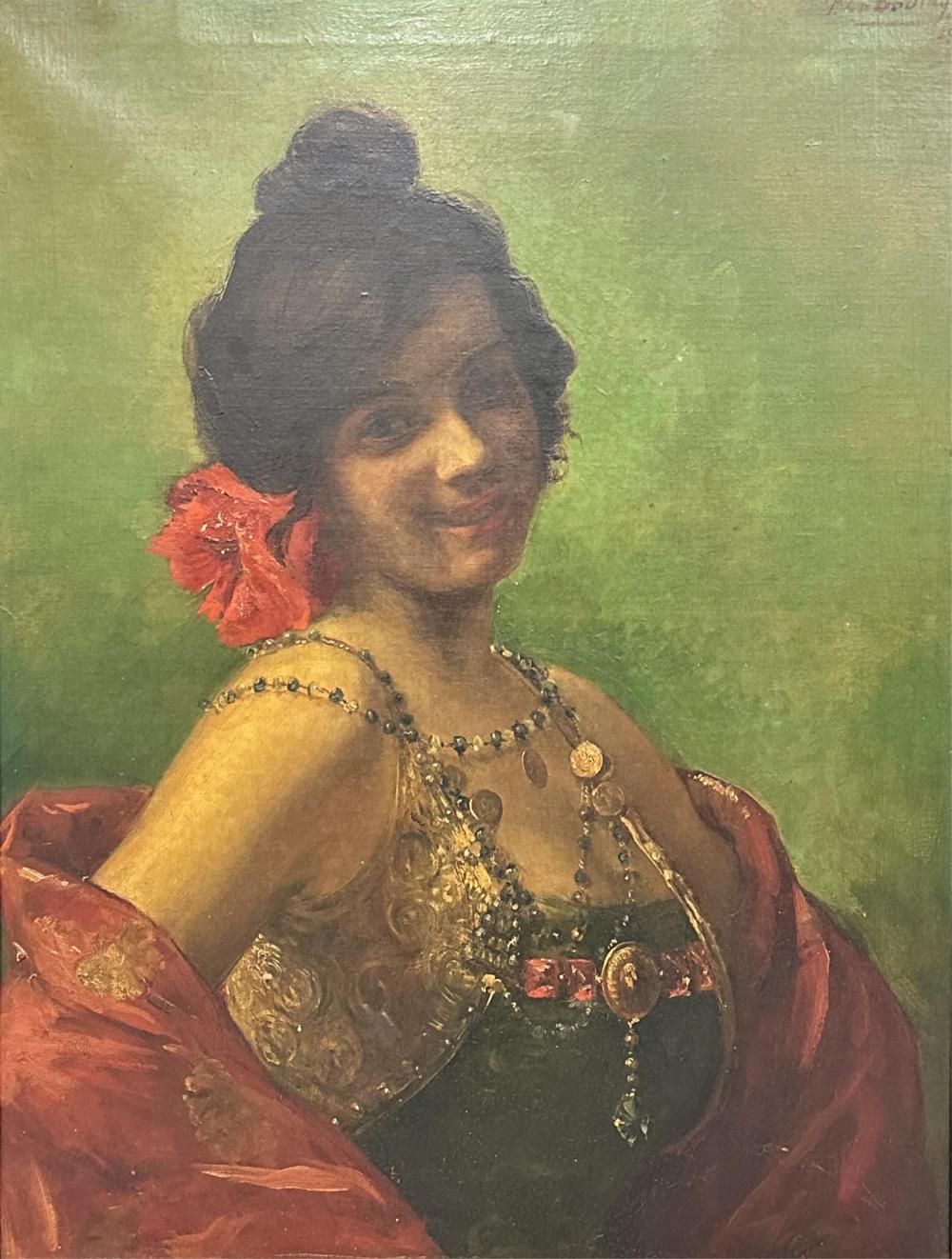 Paul de La Boulaye comparable auction result: paul de la boulaye 1849 1926 jeune femme aux bijoux huile sur toile dimensions 74 x 53 cm