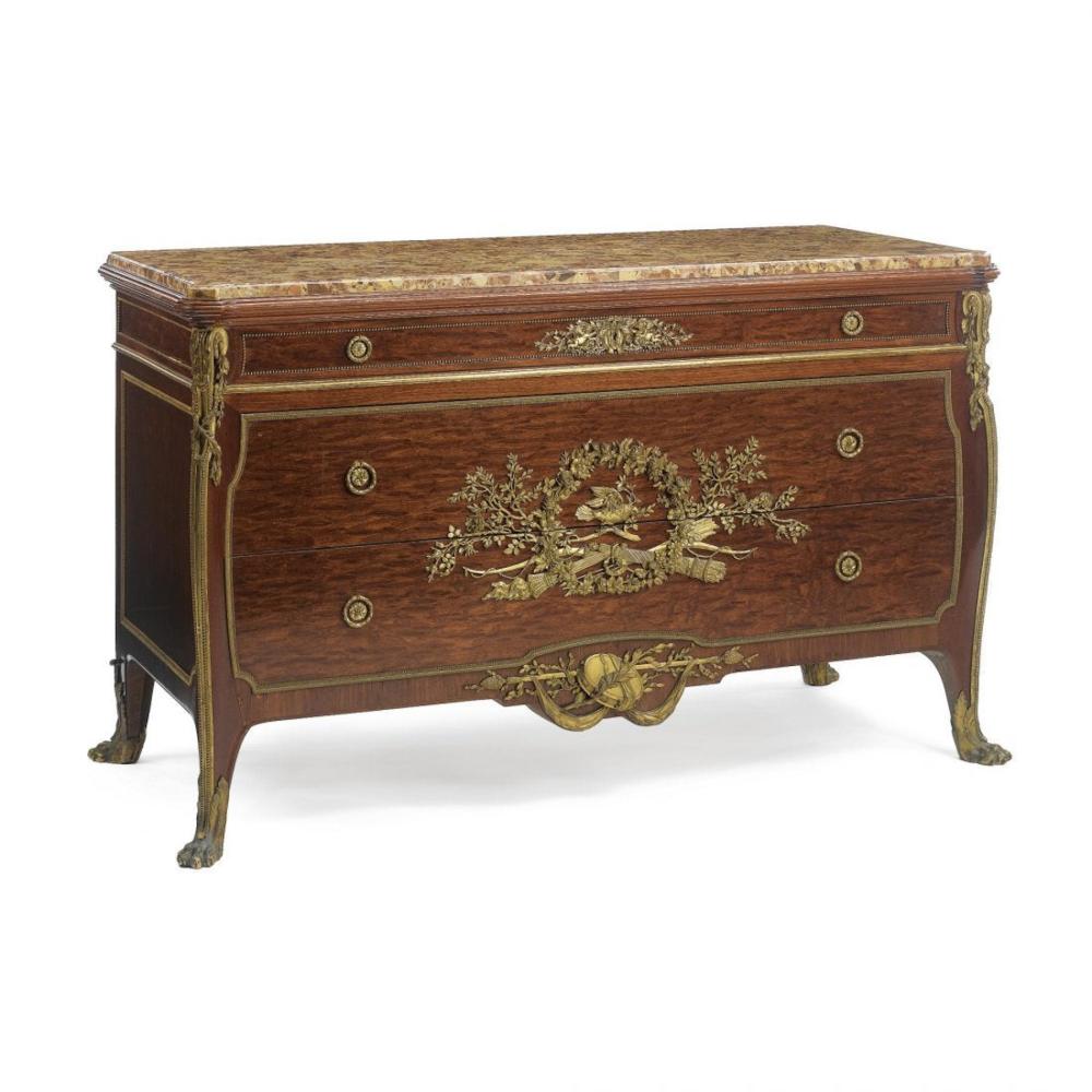 Francois Linke comparable auction result: francois linke 1855 1946 french gilt bronze commode
