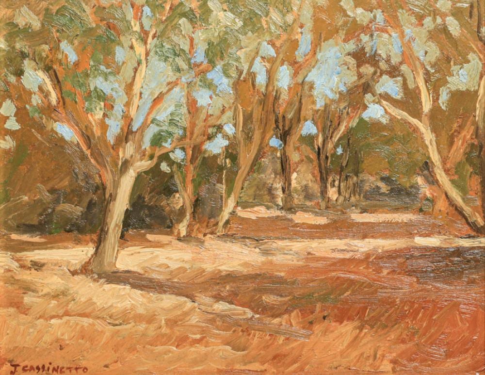Jack Cassinetto comparable auction result: jack cassinetto 1944 2018 california painting foothill fall 1990