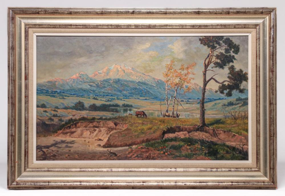 raphael lillywhite 1891 1958 painting grazing near walden colorado 1929 · California Historical Design, Inc · 2025-03-23 Raphael Lillywhite comparable auction result: raphael lillywhite 1891 1958 painting grazing near walden colorado 1929