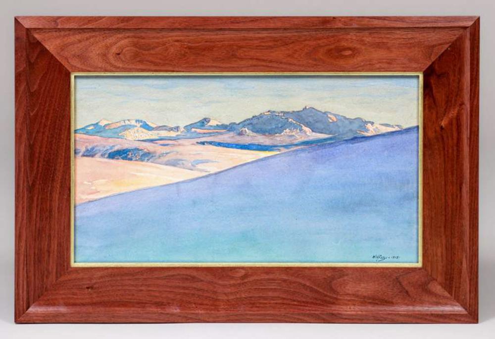Gunnar Mauritz Widforss comparable auction result: gunnar mauritz widforss 1879 1934 watercolor kebnekaise mountain sweden 1918