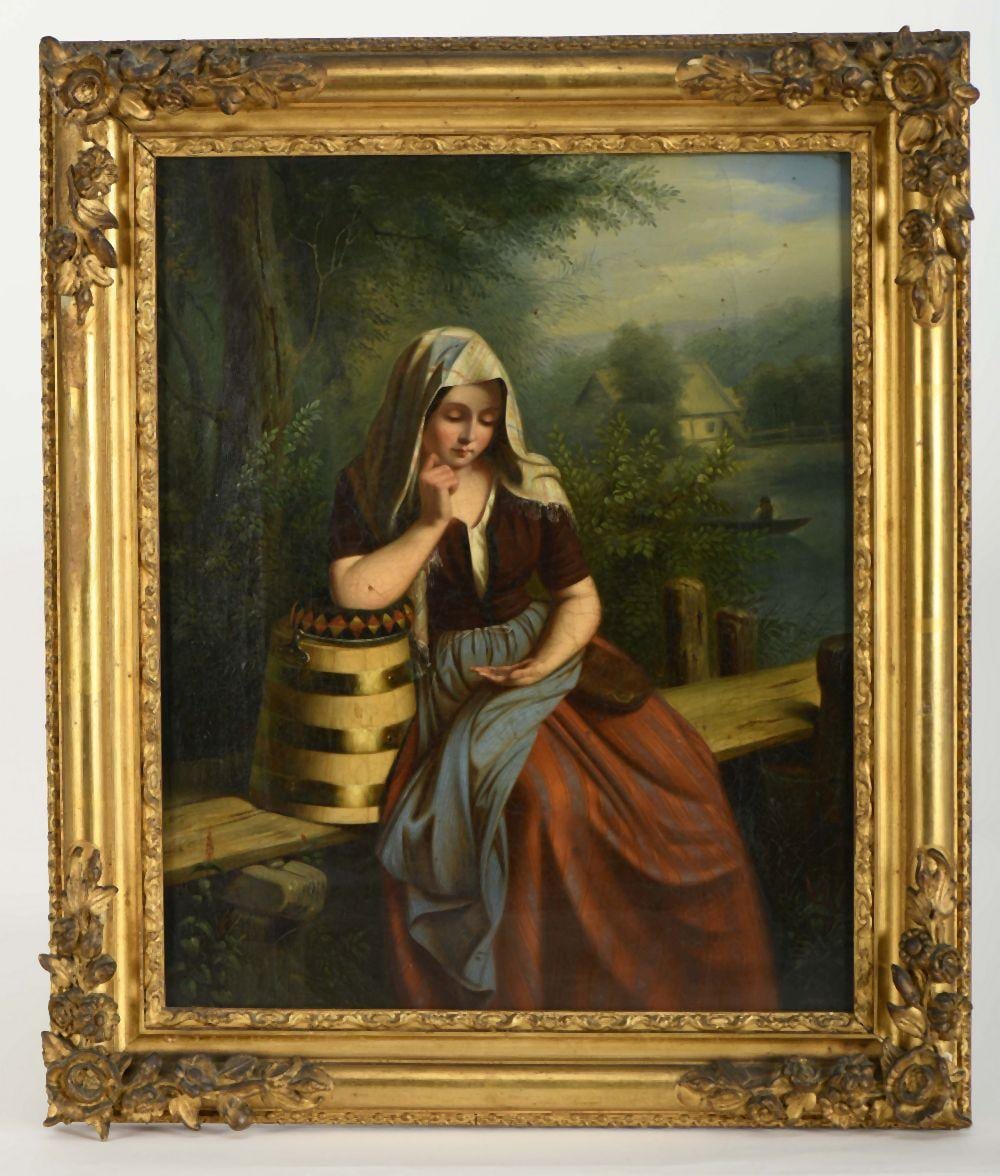 Eduard Meyerheim comparable auction result: a milk saleswoman