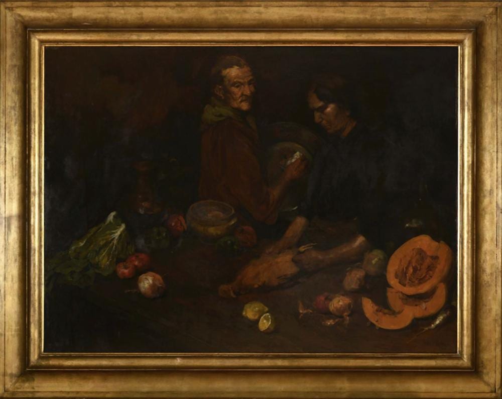Alda Machado Santos comparable auction result: a kitchen scene