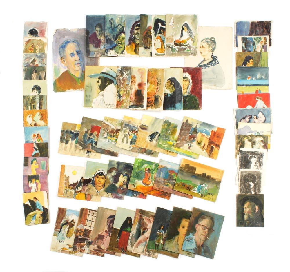 Loran Wilford comparable auction result: 58 loran wilford watercolor and oil portraits