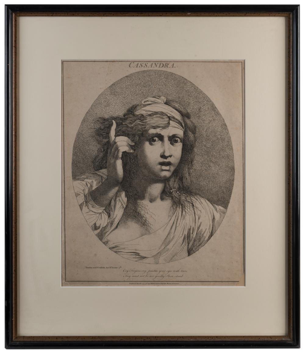 John Hamilton Mortimer comparable auction result: john hamilton mortimer 1740 1779 cassandra from twelve characters from shakespeare originally published march 15 1776 published 1809 40 x 31 5cm