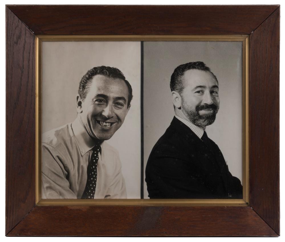Joseph Greenberg comparable auction result: joseph greenberg two photograph portraits together in an oak frame 55 x 63cm overall