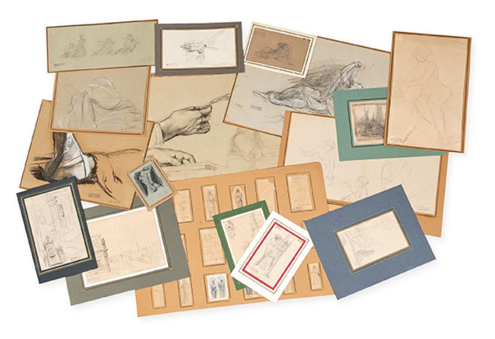 Ricardo de Villodas comparable auction result: ricardo de villodas folder of 37 drawings by ricardo de villodas of different themes and dimensions