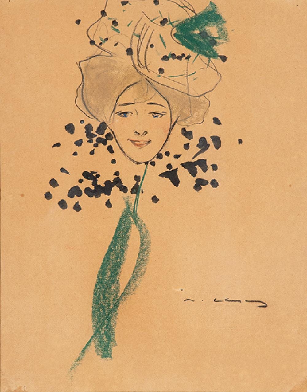 Ramon Casas comparable auction result: ramon casas lady