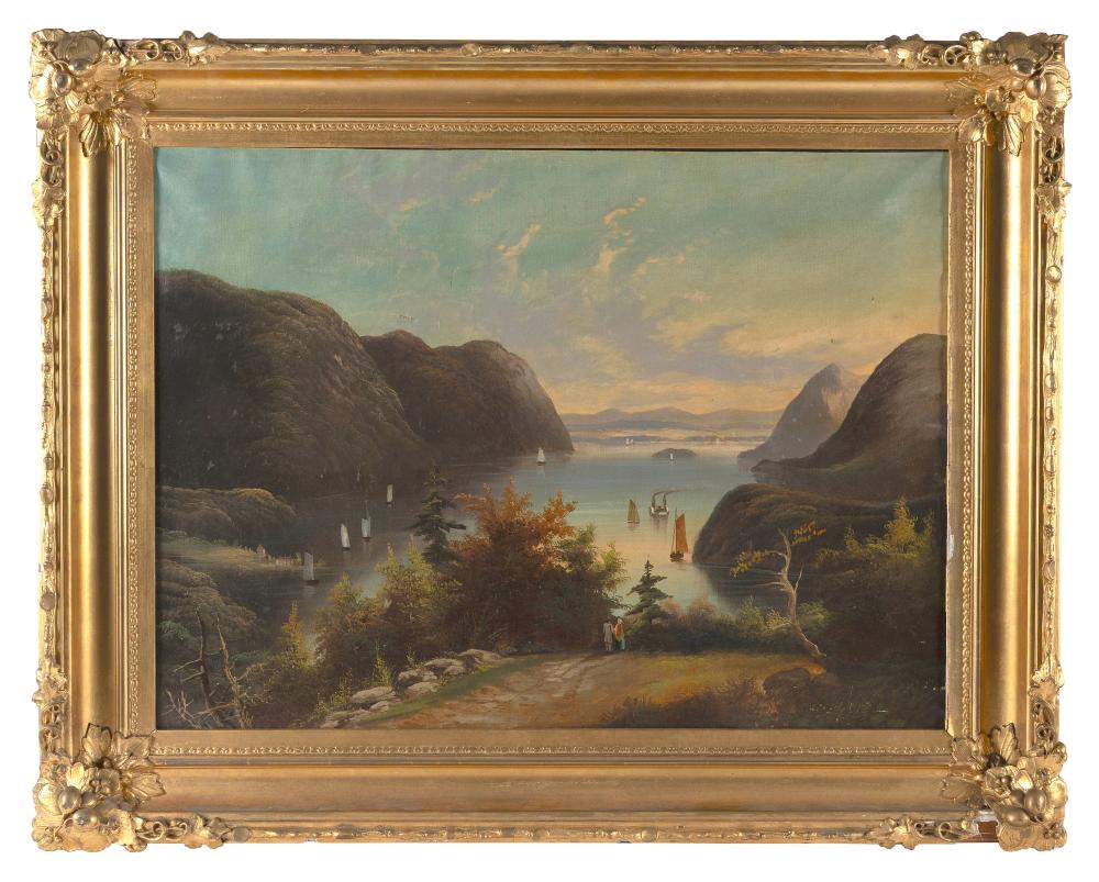 Victor de Grailly comparable auction result: victor de grailly new york france 1804 1889 view of the hudson river oil on canvas 24 x 32 framed 32 x 40