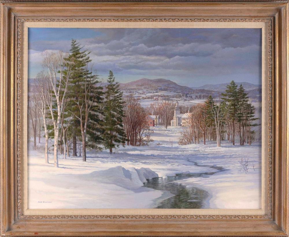 Carl Wuermer comparable auction result: carl wuermer new york california germany 1900 1981 late afternoon winter oil on canvas 25 x 30 framed 31 x 38