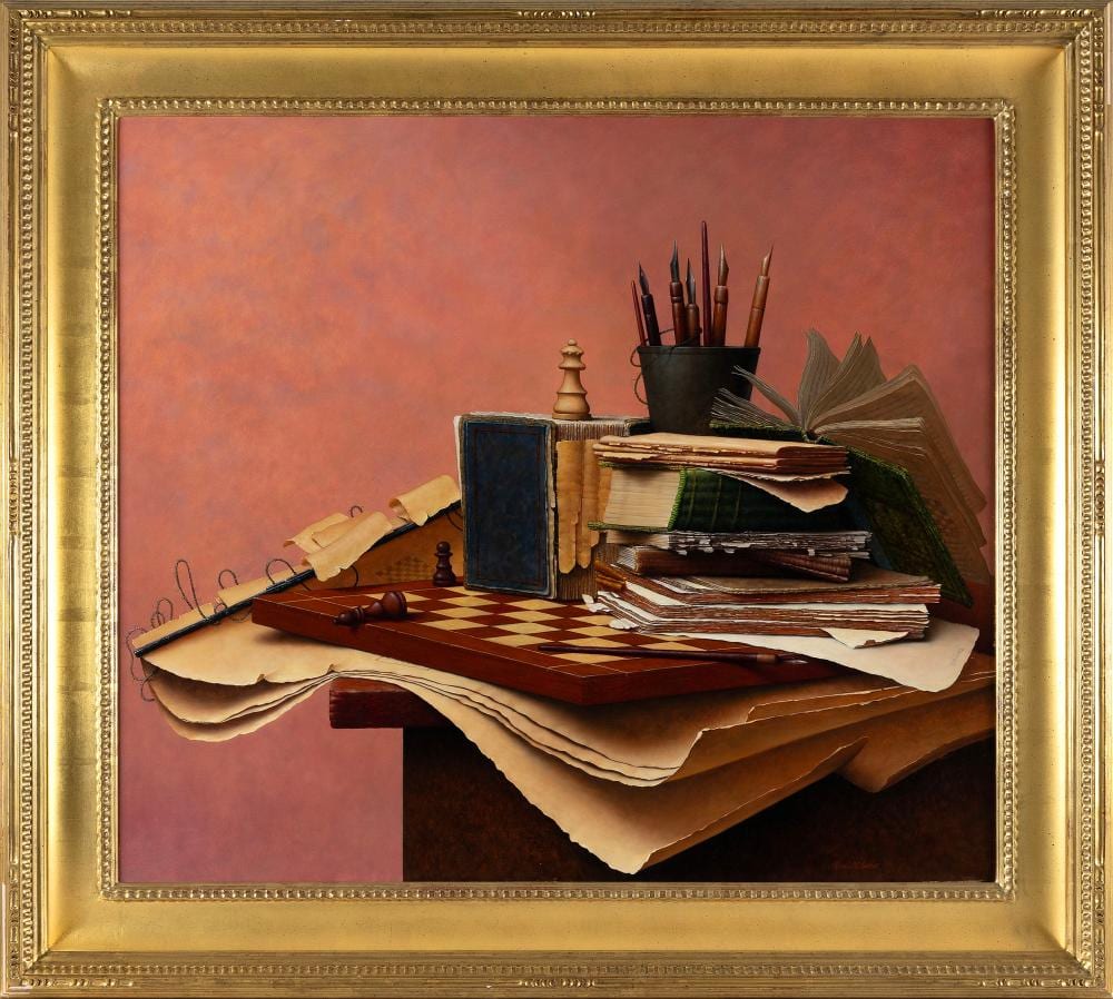 Russell (1968) Gordon comparable auction result: russell w gordon new york 1968 tactics oil on linen 30 x 34 framed 38 x 43