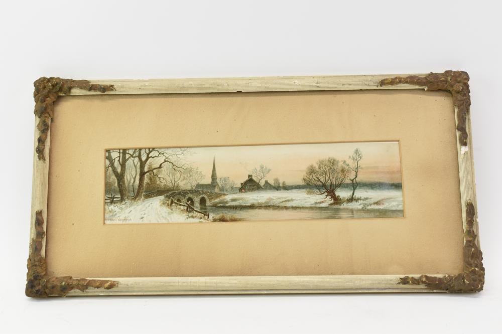 Wedworth Wadsworth comparable auction result: wedworth wadsworth watercolor of riverside town