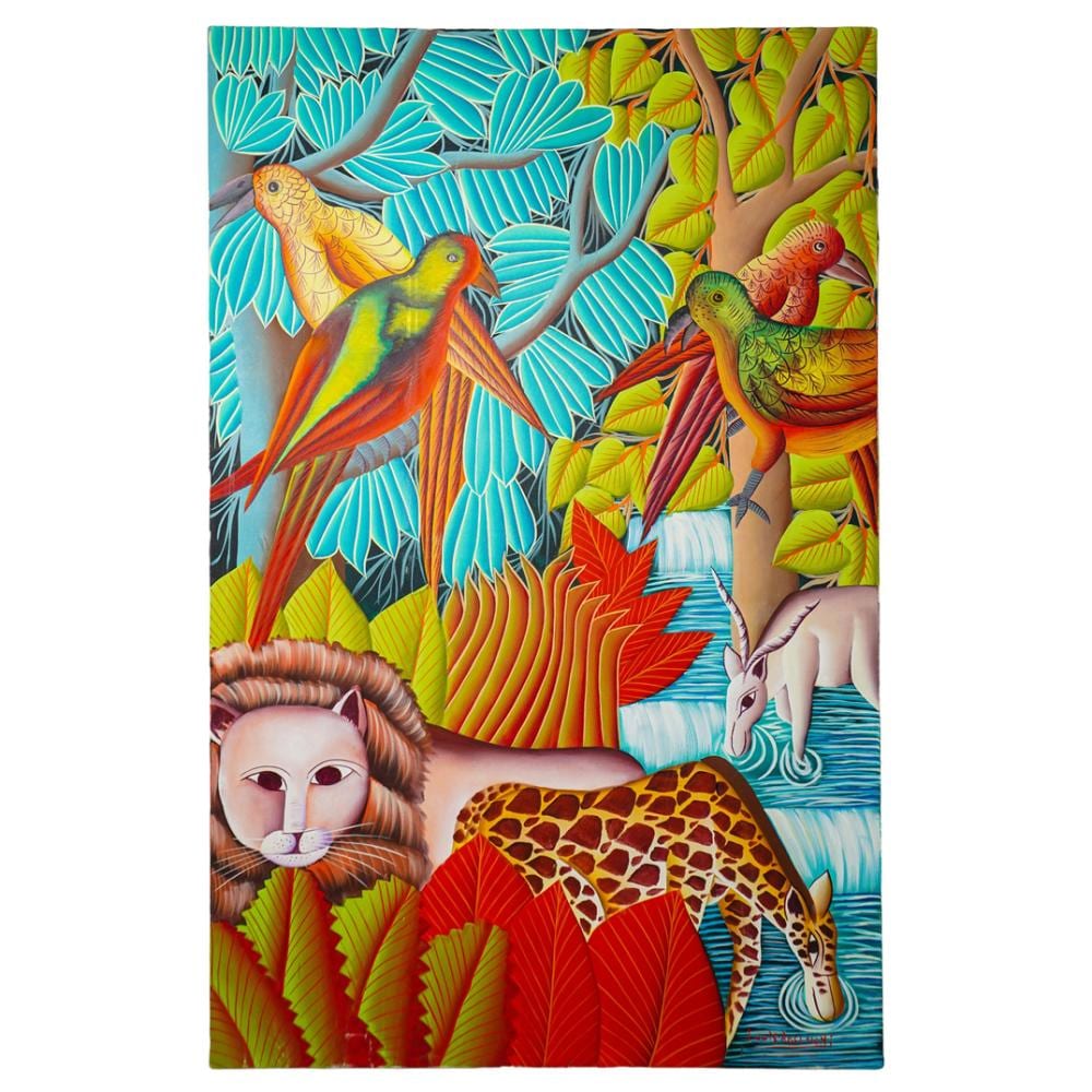Louis Rosemond comparable auction result: louis rosemond haitian b 1957 haitian folk art oil on canvas painting