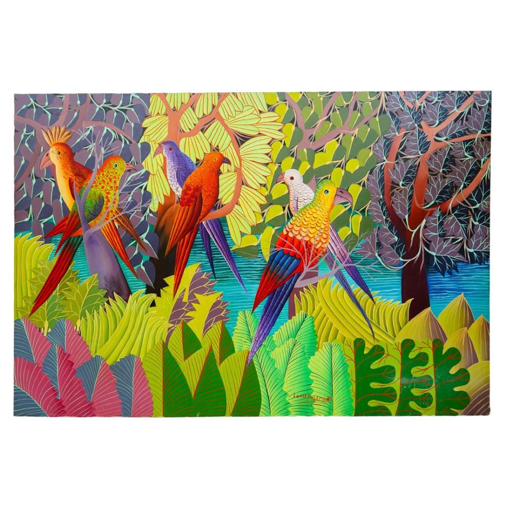 Louis Rosemond comparable auction result: louis rosemond haitian b 1957 large haitian folk art oil on canvas