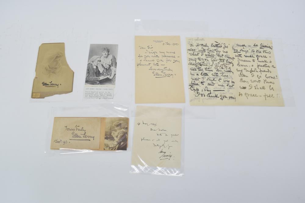 henry irving and ellen terry autographs · Nye & Company · 2025-03-27 Henry Irving comparable auction result: henry irving and ellen terry autographs