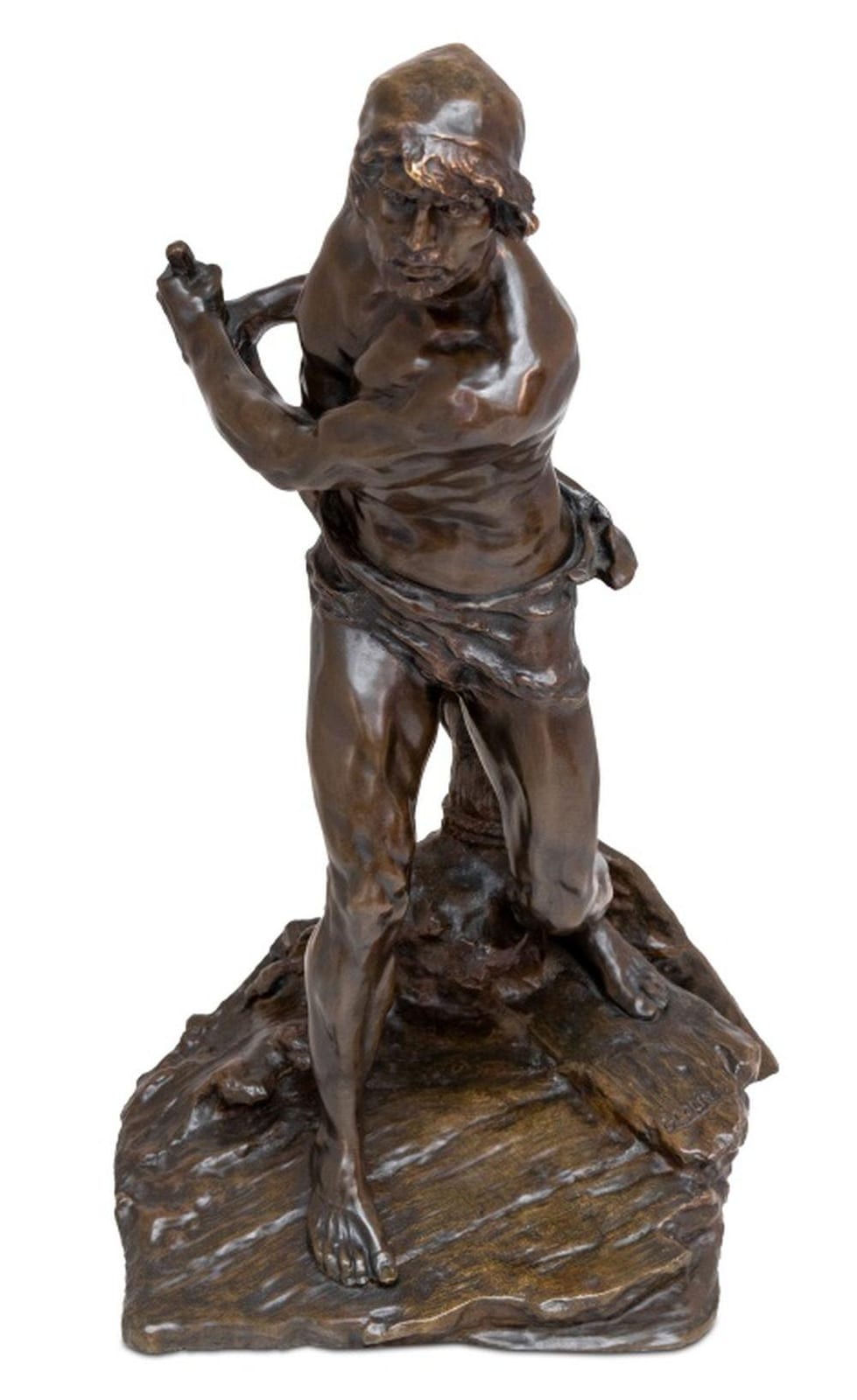 Georges Colin comparable auction result: georges colin charon patinated bronze